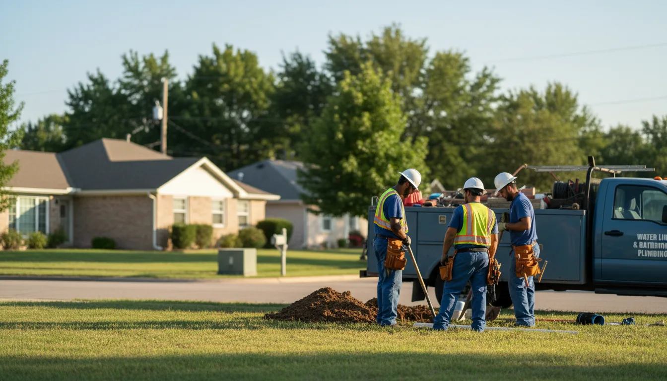 Residential water line and bathroom plumbing service in Fulshear, TX